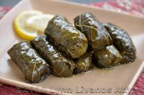 Stuffed Grape Leaves with Rice and Herbs - Dolmathakia