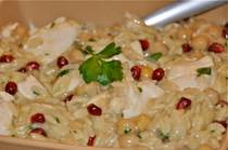 Orzo Pilaf with Chicken and Chickpeas