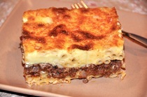 Pastitsio - Baked Pasta with Savory Meat Sauce and Bechamel