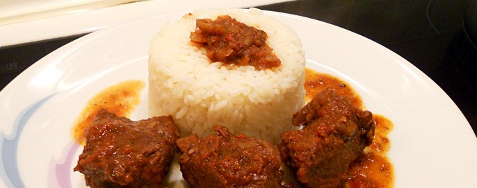 Braised beef with rice
