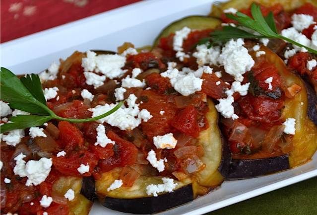 Eggplant with Tomatoes and Feta