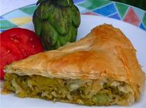 Artichoke and Leek Pie - Aginaropita