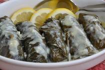 Stuffed Grape Leaves with Ground Meat and Rice