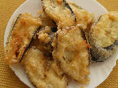 Batter-fried eggplant