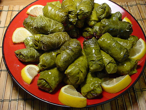 Koupepia - Dolmathakia (Stuffed Vine Leaves)