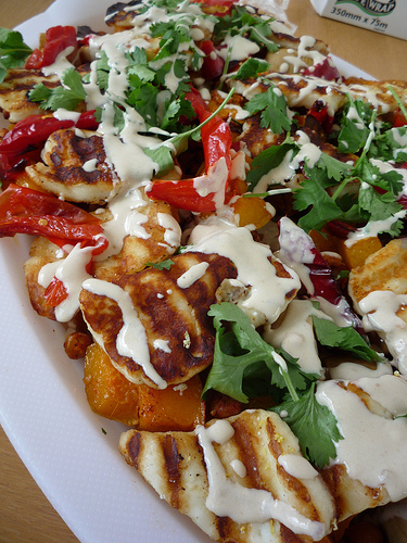 Salad with Halloumi & Grilled Vegetables