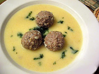 Boiled meat ball soup - Youvarlakia avgolemono