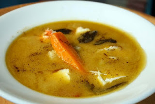 Fish Soup in creamy lemon sauce