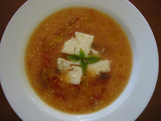 Trahanas - A tomato based soup with tiny sour dough balls