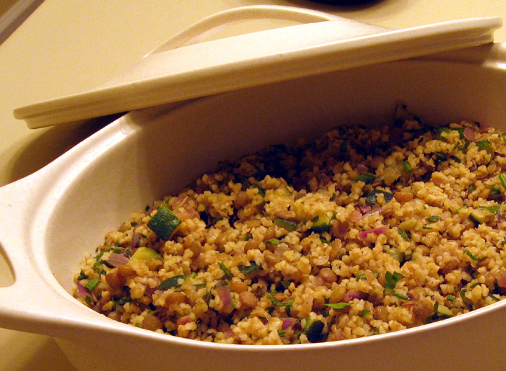 Bulgur Lentil Pilaf