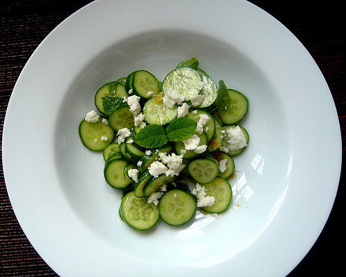 Cucumber with Feta and Mint - Agourosalata