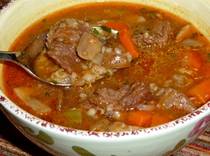 Beef Vegetable Soup - Kreatosoupa me Trahana