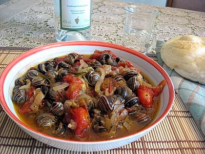 Snails stew - Saligkaria stifado