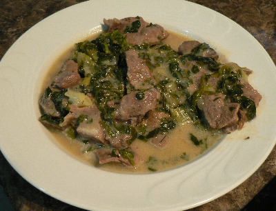 Lamb (or Kid) Fricassee with Avgolemono - Arni Frikase