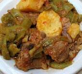 Lamb Stew with Green Beans - Arni me Fassolakia