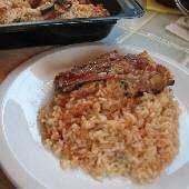 Lamb with Rice Pilaf Oven Casserole - Arni me Pilafi sto Fourno