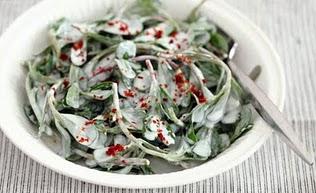 Purslane Salad with Yogurt and Capers