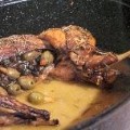 Stuffed Roasted Rabbit with Olives & Caper - Kouneli Yemisto