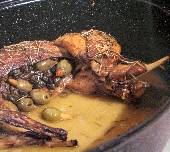 Stuffed Roasted Rabbit with Olives & Caper  - Kouneli Yemisto